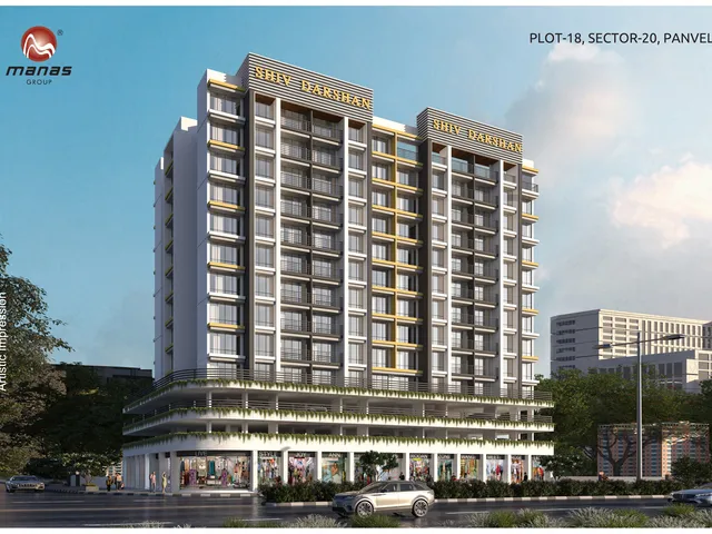 Shiv Darshan tower elevation render — Plot 18, Sector 20, Panvel