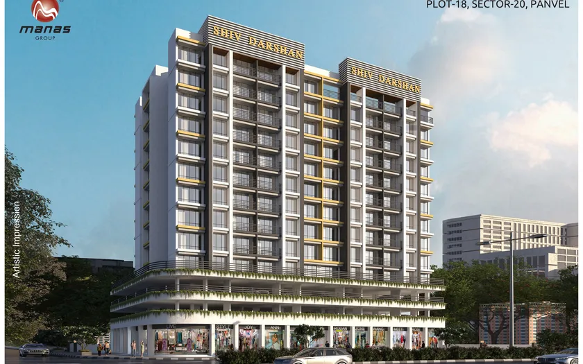 Shiv Darshan tower elevation render — Plot 18, Sector 20, Panvel